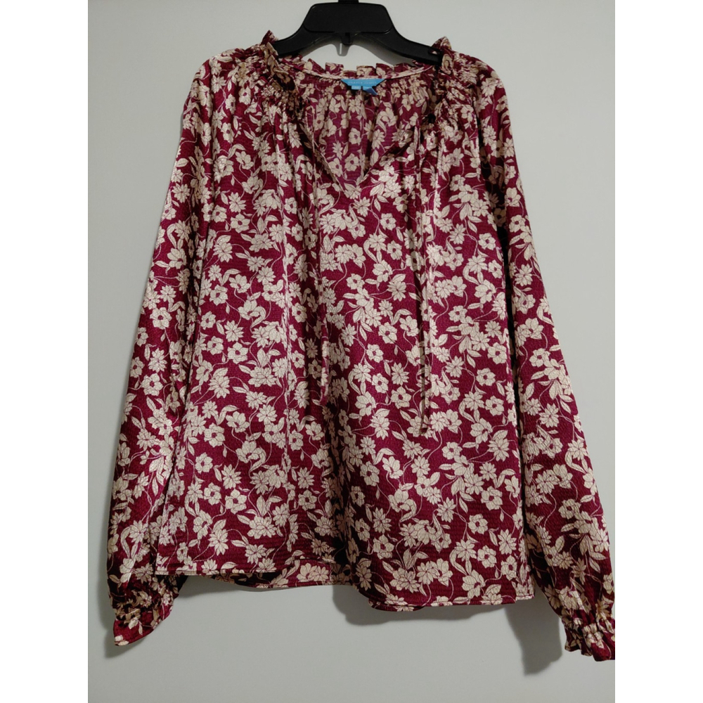 Ladies Draper Japes Blouse Shirt Top Long Sleeve Medium 100% Polyester